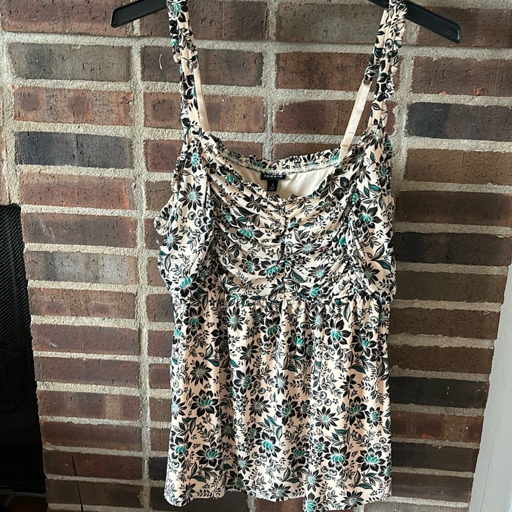 Torrid Womens Plus Size Babydoll Stretch Mesh Shirred Bodice Tank, 3x, 182249
